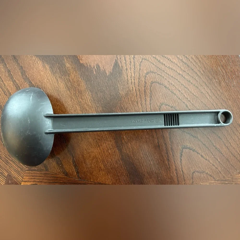 Vintage T-FAL Black Nylon Solid Serving Spoon/Ladle Dipper Made in Canada